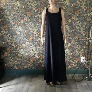 Terra Nostra black  slinky maxi dress from 90s